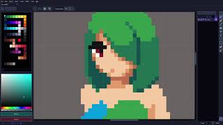 Pixel art Aula 5 - Criando portrait completo / Revisão / Cabelo / Sombras / Detalhes