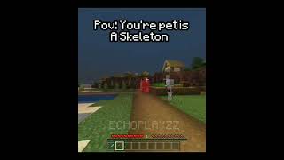 Pov: Your pet is a Skeleton in Minecraft || #minecraftshorts #shorts #minecraft