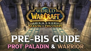 Prot Paladin & Warrior Realistic SoD Pre-BiS (NO WORLD DROPS)