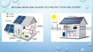 ҚТЭМ 2 дарс  Quyosh batareyalaridan foydalanish bo‘yicha