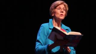 Democratic U.S. Sen. Elizabeth Warren reads from her book