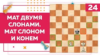 Мат двумя слонами. Мат слоном и конем в шахматах | Chess Up! School #24