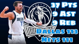 Luka Doncic Game Highlights vs BrooklyNets