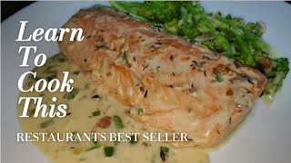 SALMON RECIPE | Thyme and Fried garlic cream sauce