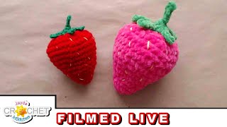 Plush Strawberry Toy - Crochet Live CAL 🍓 Monday February 5, 2024