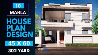 10 Marla Modern 2 Unit House Design Plan || 45x60 House Plan 3D || 302 Yard House Plan || 2700 sqft