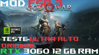 God of War Intel Core I5 11400f Rtx 3060 GALAXY 12Gb Ram 16Gb Ram 3000Mhz MOD FSR 3 FRAME GENERATION