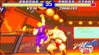 Street Fighter Alpha 2 (Ken Hardest Fight) Android Super Nintendo Gameplay [SNES]