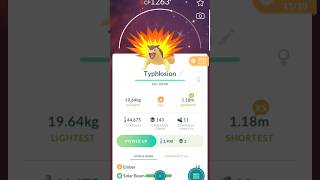 Transferring a shiny Typhlosion in Pokemon GO