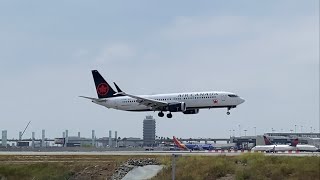 Air Canada Boeing 737 MAX 8 landing at Los Angeles International Airport