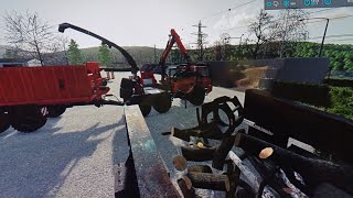 Making woodchips/removing roadsigns/start abandoned house project |Public Work |Fs22 |Ps4