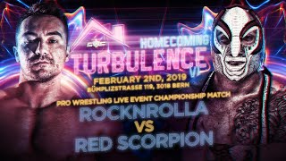 RED SCORPION (c) vs. ROCKNROLLA (Pro Wrestling Live Events Championship Match)