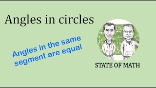 Circle theorems - Angles in the same segment