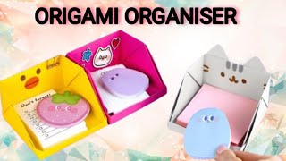 FOLD & MANAGE: How to make Origami DIY Organizer!🐱 |DIYOrganizer #viralvideo