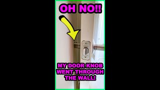 Door Knob Went Through Drywall Simple Fix in (2020)