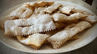 CHIACCHIERE ALLA PANNA croccanti e buonissime RICETTA FACILE E VELOCE (anche con Bimby)