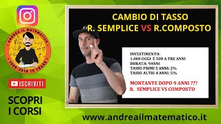 Cambiamento del tasso di interesse: regime semplice vs regime composto