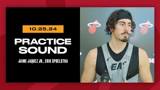 Practice Interview: Jaime Jaquez Jr., Erik Spoelstra | October 25, 2024