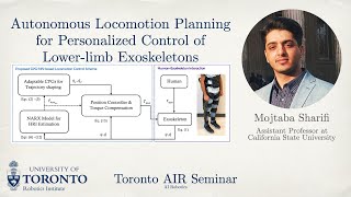 Mojtaba Sharifi on Personalized Control of Lower-limb Exoskeletons | Toronto AIR Seminar