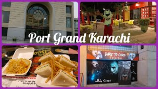 Port Grand Karachi/Sunset from Karachi port/walking tour 2024-4k/food street/karachi port grand