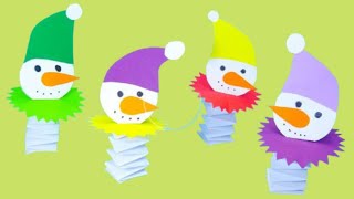 Christmas craft l Paper snowman l Easy Christmas craft for kids