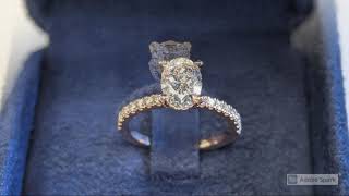 1 05ct Oval Brilliant Diamond in Rose Gold Engagement Ring