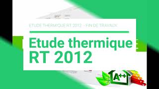 Etude thermique RT 2012 - TONEK-RT2012.FR