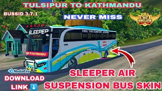 Sleeper air Suspension Tulsipur to Kathmandu Bus Skin For Bus simulator indonesia 🤩|| Link in ⬇️