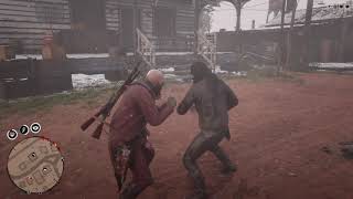 Red Dead Redemption 2_new coat gets broken in, a festive beat down