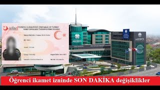 öğrenci ikamet izninde değişiklik ve yabancı öğrenci üniversite kaydı