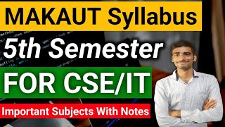 Makaut 5th Sem CSE/IT  B.TECH  Syllabus and books |My notes,tips #makaut