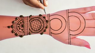 stylish and unique mehndi design for back hand | mehandi lagane ka sabse asaan tarika |  mehndi 2024