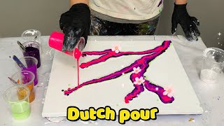 I Can't Believe How gorgeous this dutch pour turned out- Fluid Art - Abstract acrylic Painting