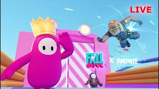 Fall Guys With Viewers!- Unlocking Fortnite Rewards