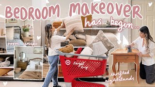 starting the BEDROOM MAKEOVER! shop with me, thrifting nightstands + new decor