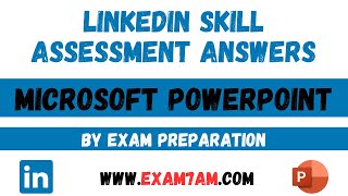 Microsoft PowerPoint LinkedIn Skill Assessment Answer | Exam Preparation | LinkedIn Quiz Answers