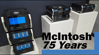 McIntosh 75th Anniversary Products | McIntosh MC2.1KW power amp, C12000 pre, and MCD12000 player