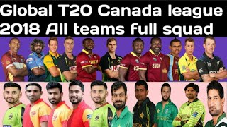 Global T20 Canada league 2018 All teams full squad | All teams full squad for GT20 Canada league