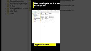 how to delegate control over a computer  1 | #icntcollege #shorts