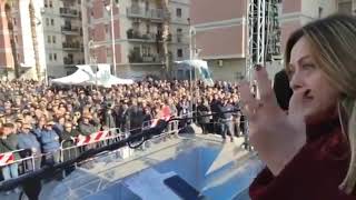 Giorgia Meloni Seguitemi in diretta da Corigliano Rossano Cosenza