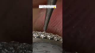 Oval cut gold ring processing