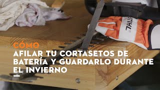 Aprende a afilar tu cortasetos de batería y cómo guardarlo durante el invierno