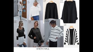 SHEIN HAUL black and white winter sweaters/maglioni invernali bianchi e neri