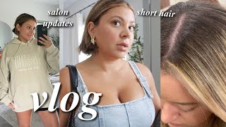 I chopped my hair short, full day of hair clients, salon suite updates // vlog