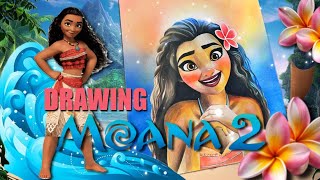 Drawing The Beautiful MOANA | DrewDrawz