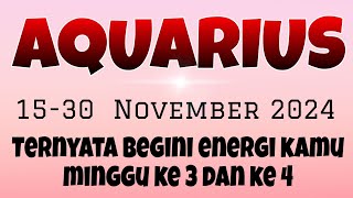 Aquarius ❤️ Sini aku kasih tau energi kamu minggu ini 14-30 November 2024 💚 Cek ya !