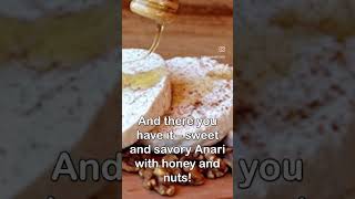 Hey cheese lovers! Today, we’re making Anari with honey and nuts! #shorts #food #recipe