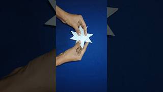 Making easy paper double ninja star || #papercraft #shorts #how