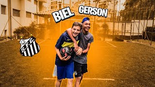 O MELHOR DESAFIO DO TRAVESSÃO COM GERSON ( santos sub 14)