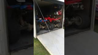 49 dollar harbor  freight winch on toy hauler ramp